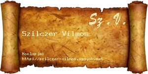 Szilczer Vilmos névjegykártya